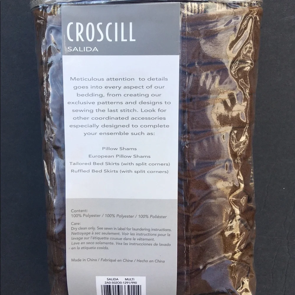 Croscill Pillow Shams Salida Euro Pair 26” x 26” Square European Sham New